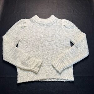 Joie Ivory Wool Blend Textured Knit Sweater Size M Cozy Chunky Pullover